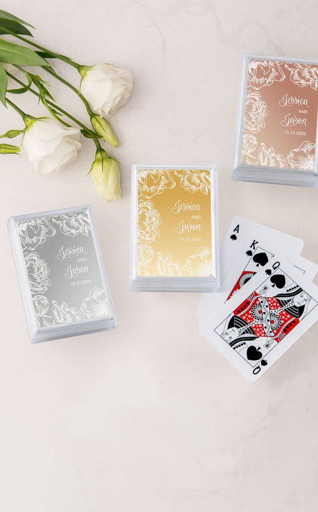 Category Slider - Metallic Foil Personalized Playing Cards