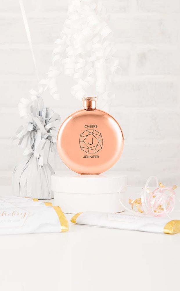 Category Slider - Round Metallic Rose Gold Flasks