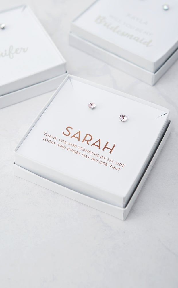 Category Slider - Swarovski Earrings In A Personalized Gift Box