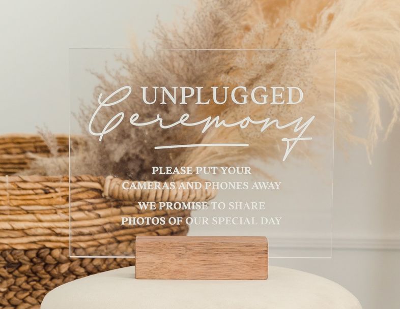Unplugged Wedding Signs