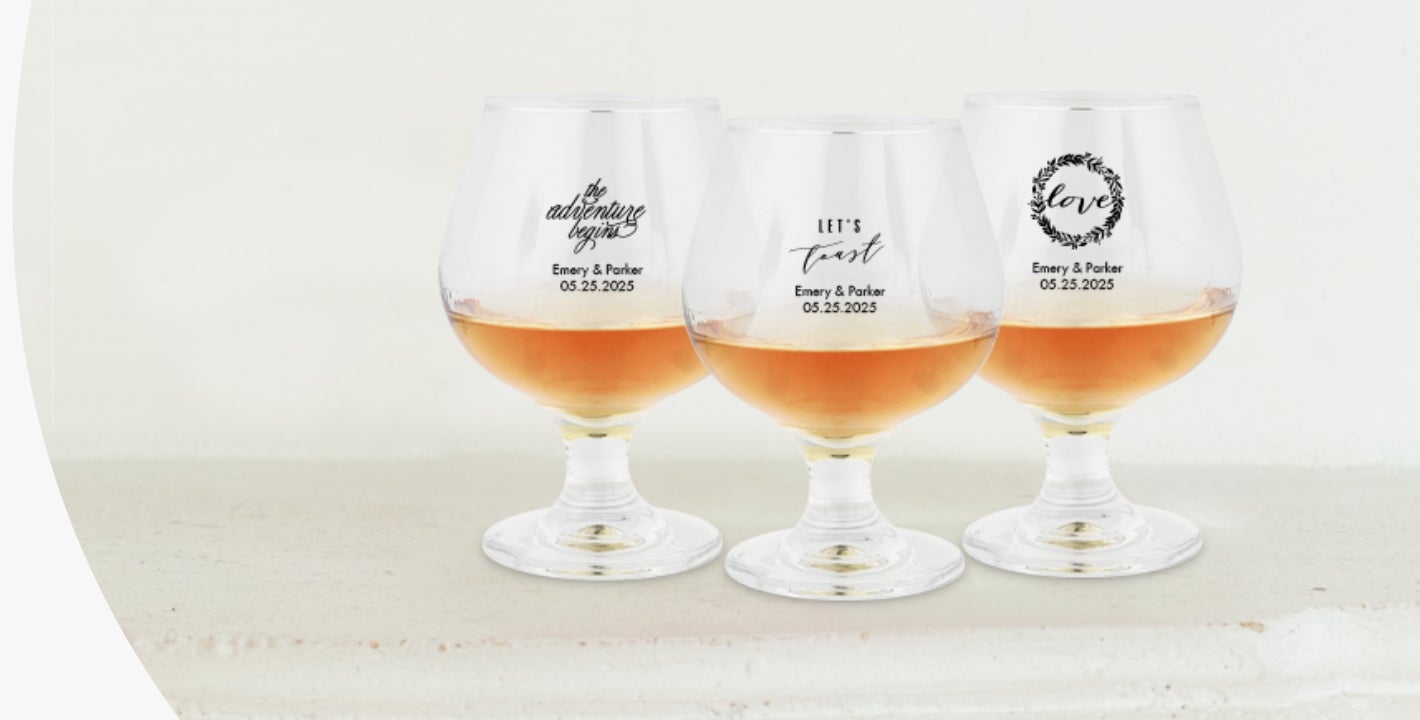 Landing Page - Personalized Brandy Glass Favor