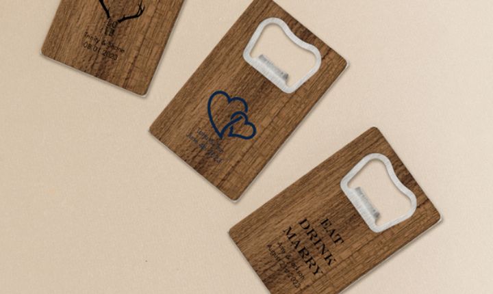 Personalized Wood Credit Card Bottle Openers