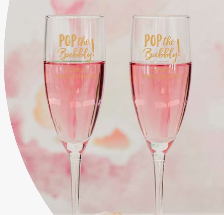 Personalized 5.75 oz. Champagne Flute Favor