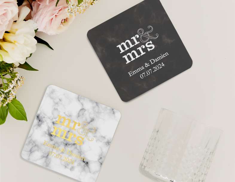 Shop Square Marble Paper Coasters